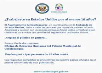 Acerca Ayuntamiento de Cosoleacaque orientación para acceder a la pensión del Seguro Social de Estados Unidos Persona recibiendo ayuda para acceder a la pensión del Seguro Social Estados Unidos