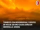 Tormenta extrema en Sonora con vientos de hasta 150 km/h y daños Imagen de la tormenta extrema en Sonora con vientos fuertes y daños materiales
