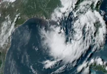 Tormenta tropical «Bertha» se forma en costas de EU del Golfo de México Imagen de la tormenta tropical Bertha en el Golfo de México