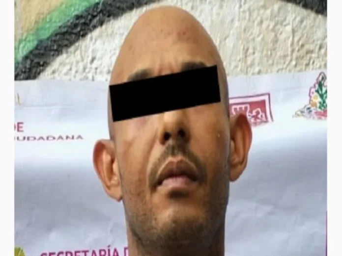 Detencion del 'Dientes de Oro' en la Ciudad de Mexico Imagen del 'Dientes de Oro' operador del Tren de Aragua detenido en CDMX