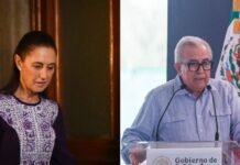 “¡Fuera máscaras! Sheinbaum se asume como líder de los narcos del Bienestar” con el regreso de Rocha Moya a la gubernatura: Döring El diputado del Partido Acción Nacional (PAN), Federico Döring, afirmó que el regreso de Rubén Rocha Moya como gobernador de Sinaloa es un “¡Fuera máscaras de Claudia Sheinbaum porque se asume la líder absoluta de los narcos del Bienestar!”.