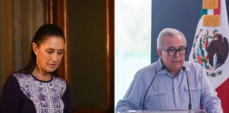 “¡Fuera máscaras! Sheinbaum se asume como líder de los narcos del Bienestar” con el regreso de Rocha Moya a la gubernatura: Döring El diputado del Partido Acción Nacional (PAN), Federico Döring, afirmó que el regreso de Rubén Rocha Moya como gobernador de Sinaloa es un “¡Fuera máscaras de Claudia Sheinbaum porque se asume la líder absoluta de los narcos del Bienestar!”.