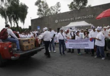 Jubilados de Pemex y CFE entregan a Cámara de Diputados iniciativa contra retroactividad en pensiones Procedentes de diversos estados del país y bajo la consigna “México ya habló: respeto a los derechos adquiridos”, los manifestantes realizaron una caravana vehicular hacia San Lázaro, donde llevaron a cabo un mitin.