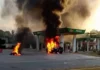 Pobladores prenden fuego a patrulla tras accidente automovilístico en Álamo Temapach Accidente en Veracruz: pobladores queman patrulla de la Policía