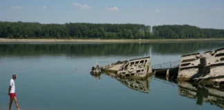 El descenso en el caudal del río Danubio deja a la vista barcos nazis de la Segunda Guerra Mundial Barcos nazis de la Segunda Guerra Mundial reaparecen en el río Danubio