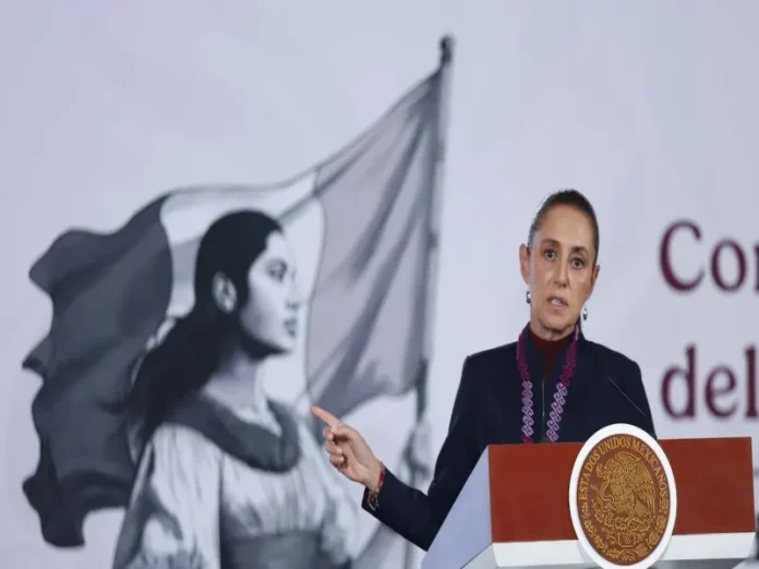 Imagen de la presidenta Claudia Sheinbaum durante conferencia La presidenta Claudia Sheinbaum habla sobre la cancelación de visa a Andy López Beltrán