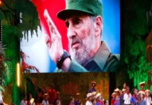 Reaparece Raúl Castro durante la conmemoración de los 100 años del natalicio de Fidel Castro Fidel Castro en imágenes con Raúl Castro y Miguel Díaz-Canel en La Habana