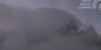 Temblor en Colombia: el volcán Puracé registra emisión de ceniza y gases, por lo que cierran temporalmente un aeropuerto Volcán Puracé en Colombia con emisión de ceniza y gases