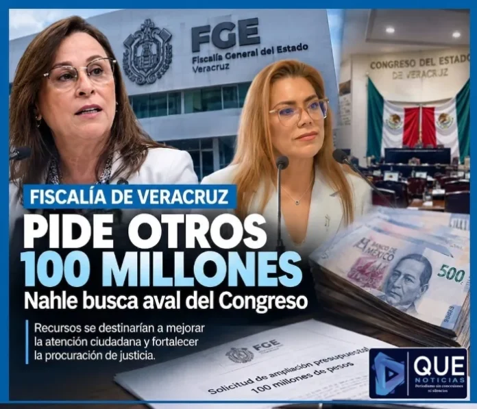 Fiscalía de Veracruz solicita 100 millones pesos al Congreso Imagen que muestra la solicitud de 100 millones pesos de la Fiscalía de Veracruz