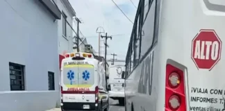 Camión con simpatizantes de Sheinbaum se accidenta en el Centro de Monterrey; hay 21 lesionados Imagen del accidente camión Sheinbaum con lesionados en Monterrey