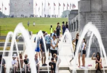 Ola de calor en EU: más de 100 millones de personas se encuentran bajo alerta por altas temperaturas Mapa que muestra la zona de alerta calor en EE.UU. con más de 100 millones de afectados