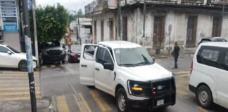 Detienen a un comandante y a policías tras balacera en presunto estado de ebriedad, en Veracruz Imagen de la balacera en Veracruz con policías detenidos