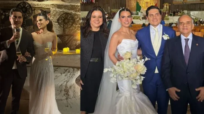 Celebración de la boda de Añorve en la Basílica de Guadalupe Imagen de la boda de Añorve con lujo y música de Disclosure