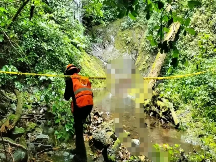 Rescatistas recuperan cuerpo en la barranca de Las Minas Imagen del rescate tras caída barranca Veracruz