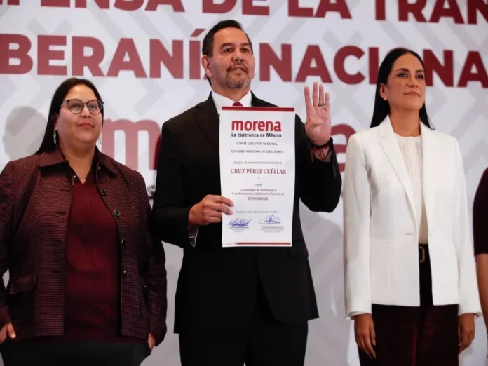 Cruz Pérez Cuéllar nombrado coordinador de la 4T en Chihuahua Imagen de Cruz Pérez Cuéllar como nuevo coordinador 4T en Chihuahua