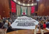 Diputados de la 4T aprueban dictamen que prohíbe a candidatos a la presidencia, gubernaturas y la Jefatura de Gobierno de la CDMX tener doble nacionalidad Imagen que muestra el debate sobre doble nacionalidad en la Cámara