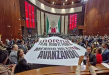 Diputados de la 4T aprueban dictamen que prohíbe a candidatos a la presidencia, gubernaturas y la Jefatura de Gobierno de la CDMX tener doble nacionalidad Imagen que muestra el debate sobre doble nacionalidad en la Cámara