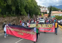 Sección 22 de la CNTE vigilará gestión de Fernanda Chávez al frente del IEEPO de Oaxaca Fernanda Chávez supervisando el IEEPO en Oaxaca
