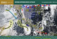 Cierran puertos en varios estados por “Polo” y alertan a habitantes para ubicar refugios temporales Imagen del huracán Polo mostrando puertos cerrados y alerta a la población