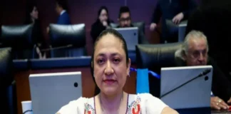 Karina Ruiz, senadora migrante de Morena, no puede salir de EU; autorizan su licencia en el Congreso Karina Ruiz licencia concedida por el Senado mientras está en EE.UU.