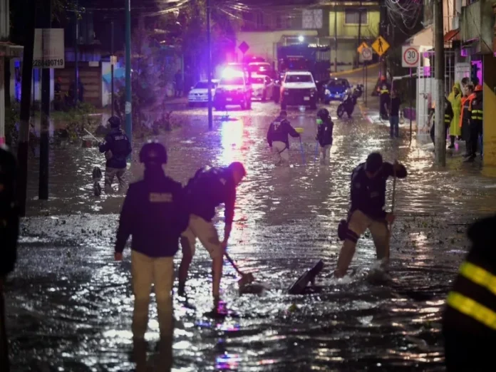 Imagen de los daños causados por lluvias en Xalapa