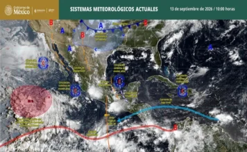 Lluvias intensas y tormentas afectarán este domingo a gran parte del país Mapa que muestra lluvias intensas en México este domingo