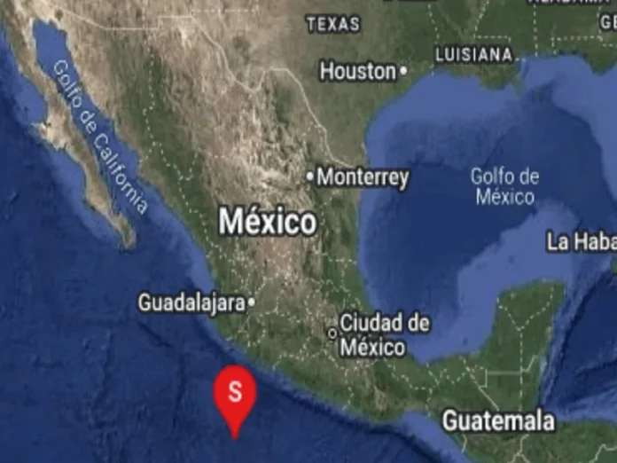 Mapa del epicentro del sismo magnitud 5.5 en Michoacán Mapa que muestra el sismo magnitud 5.5 registrado en el suroeste de Michoacán