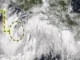 Se forma la tormenta «Rachel» en el Pacífico y afectará con lluvias fuertes a dos estados Imagen de la tormenta Rachel acercándose a la costa