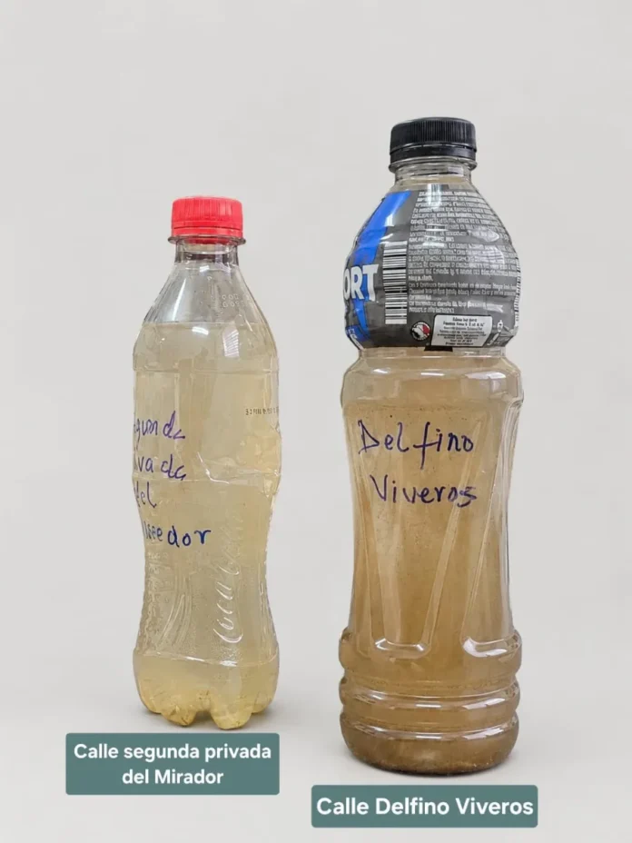 Imagen que muestra el problema de agua contaminada en Banderilla