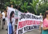 Sheinbaum no escapa de las protestas del sector salud en su segundo día en Veracruz Imagen de la crisis salud Veracruz durante protestas