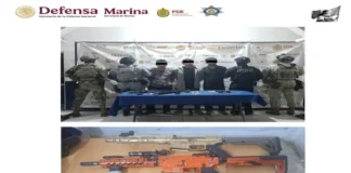 Aseguran fuerzas federales a tres personas y armamento en Jáltipan Imagen del operativo de detención armas Jaltipan del Ejército Mexicano