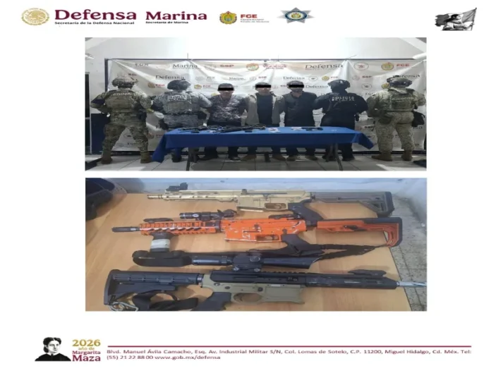 Imagen del operativo de detención armas Jaltipan del Ejército Mexicano