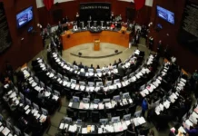 Senado declara constitucionalidad de reforma para prohibir doble nacionalidad a presidentes y gobernadores Sesión del Senado sobre la reforma que prohíbe doble nacionalidad