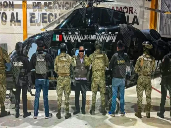 Detención de El Moco en Puebla Imagen de la detención de El Moco, presunto líder huachicolero