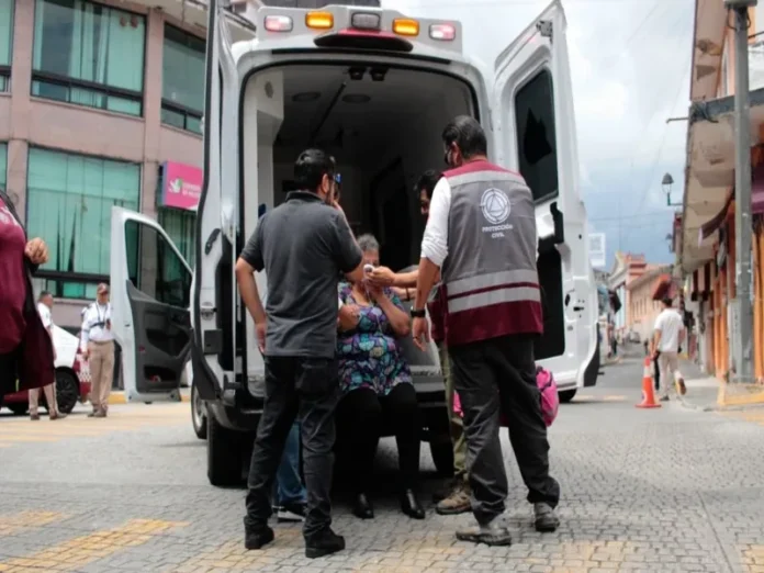 Imagen del fuerte olor a gas que provocó la evacuación en Xalapa