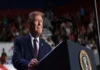 “Presidente, por favor, dígame que no es verdad”: Trump narra entre burlas la llamada de Sheinbaum por el cambio a Golfo de América Donald Trump y Sheinbaum durante la conversación sobre Golfo de América