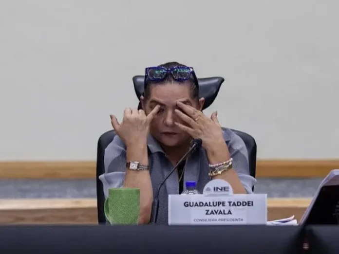 Guadalupe Taddei en conferencia de prensa del INE Guadalupe Taddei declara que no renunciará al INE durante la investigación
