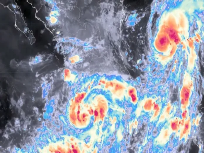 Imagen del huracán Isaías sobre el Golfo de México