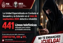 Inhabilitan 5 mil 447 líneas vinculadas con extorsiones en Veracruz Imagen que muestra líneas extorsión Veracruz bloqueadas por la autoridad