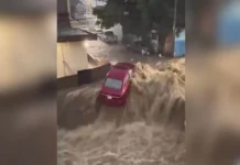 Lluvias intensas del domingo colapsan vialidades en Tepic, Nayarit Imagen de lluvias intensas Tepic que causó inundaciones