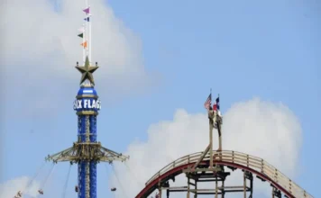 Cierran 10 montañas rusas de Six Flags en EU tras accidente mortal en «Goliath», de Georgia Imagen de montañas rusas Six Flags cerradas por seguridad