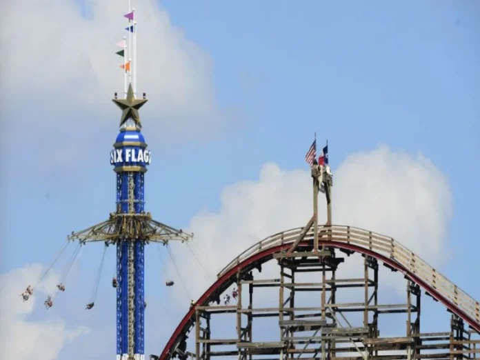 Cierre de montañas rusas Six Flags tras accidente en Goliath Imagen de montañas rusas Six Flags cerradas por seguridad