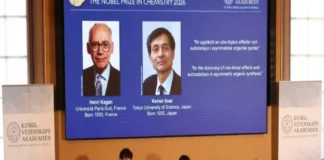 Otorgan Nobel de Química a dos científicos que lograron en el laboratorio reacciones que sólo la vida podía hacer Imagen del Nobel química otorgado a Kagan y Soai