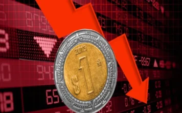 Peso mexicano se deprecia casi 1% frente al dólar y perfila quinta caída semanal consecutiva Imagen que muestra la depreciación del peso mexicano frente al dólar