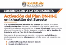 Activan Plan DN-III-E en Ixhuatlán del Sureste ante efectos del frente frío número 2 Ejército activando el Plan DN-III-E ante inundaciones en Ixhuatlán del Sureste