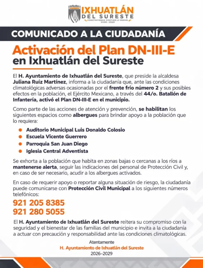 Soldados activando el Plan DN-III-E en Ixhuatlán del Sureste Ejército activando el Plan DN-III-E ante inundaciones en Ixhuatlán del Sureste