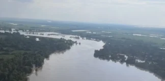 El río Pánuco sigue creciendo, aunque las autoridades de Tampico descartan riesgo para la población Imagen del río Pánuco con nivel de 4.1 metros sin riesgo