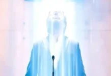Diputado de Puebla rinde su informe ante «parlamento intergaláctico» Imagen del Segundo Informe Legislativo presentado en video de IA espacial