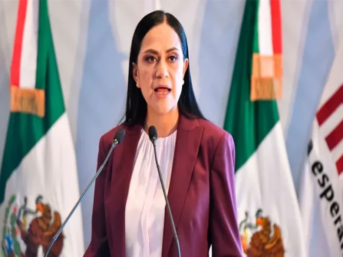 Ariadna Montiel solicitando seguridad electoral 2027 Imagen que muestra la petición de seguridad electoral 2027 por parte de Ariadna Montiel