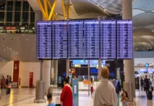 Aeropuerto de Ámsterdam cancela cerca de 100 vuelos debido a la tormenta «Boelo» Imagen de la tormenta Boelo sobre el aeropuerto Schiphol